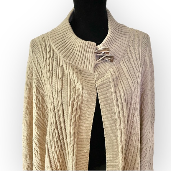 Soft Surroundings knit open front poncho - Picture 2 of 6